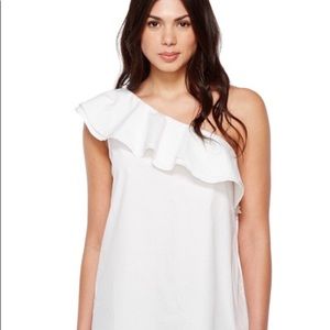 One Shoulder Ruffle Top
